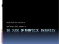 10 Judo Orthopedic Injuries PowerPoint PPT Presentation