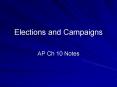 Elections and Campaigns PowerPoint PPT Presentation