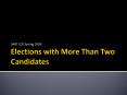 Elections with More Than Two Candidates PowerPoint PPT Presentation