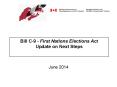 Bill C-9 - First Nations Elections Act Update on Next Steps PowerPoint PPT Presentation