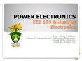 POWER%20ELECTRONICS%20ECE%20105%20Industrial%20Electronics PowerPoint PPT Presentation