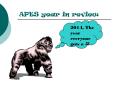 APES year in review PowerPoint PPT Presentation