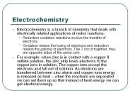 Electrochemistry