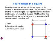 Four charges in a square