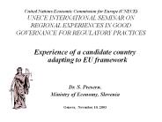 Implementation of New Approach directives on company level 