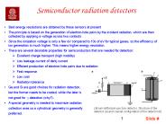 Semiconductor radiation detectors