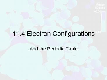 11.4 Electron Configurations