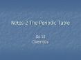 Notes 2 The Periodic Table PowerPoint PPT Presentation