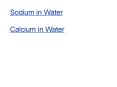 Sodium in Water Calcium in Water PowerPoint PPT Presentation