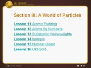 Section III: A World of Particles
