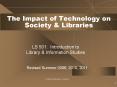 The Impact of Technology on Society PowerPoint PPT Presentation