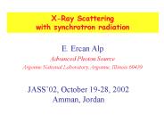 X-Ray Scattering with synchrotron radiation PowerPoint PPT Presentation