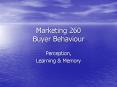 Marketing 260 Buyer Behaviour PowerPoint PPT Presentation