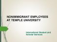 NONIMMIGRANT EMPLOYEES AT TEMPLE UNIVERSITY PowerPoint PPT Presentation