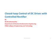Closed-loop Control of DC Drives with Controlled Rectifier