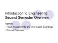 Introduction to Engineering Second Semester Overview PowerPoint PPT Presentation