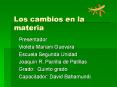 Los cambios en la materia PowerPoint PPT Presentation