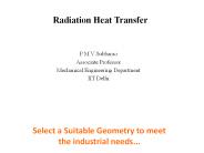 Radiation Heat Transfer