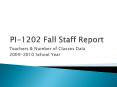 PI-1202 Fall Staff Report PowerPoint PPT Presentation