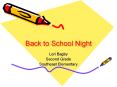 Back to School Night PowerPoint PPT Presentation