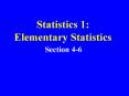 Statistics 1: Elementary Statistics PowerPoint PPT Presentation