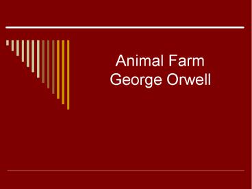 Animal Farm George Orwell