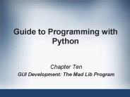 Guide to Programming with Python