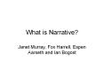 What is Narrative? PowerPoint PPT Presentation