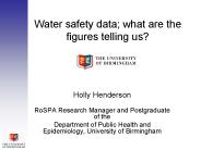 Water safety data; what are the figures telling us?
