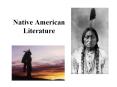 Native American Literature PowerPoint PPT Presentation