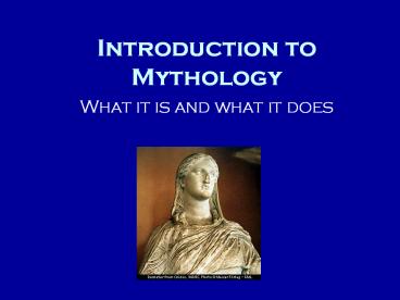 Introduction to Mythology