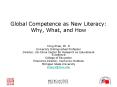 Global Competence as New Literacy: Why, What, and How PowerPoint PPT Presentation