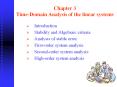 Chapter 3 Time-Domain Analysis of the linear systems PowerPoint PPT Presentation