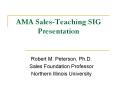 AMA Sales-Teaching SIG  Presentation PowerPoint PPT Presentation