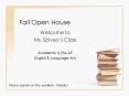Fall Open House PowerPoint PPT Presentation