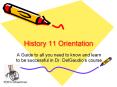 History%2011%20Orientation PowerPoint PPT Presentation