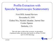 Profile Extraction with Specular Spectroscopic Scatterometry