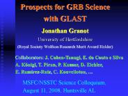 Prospects for GRB Science with GLAST