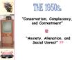 America in the 1950s PowerPoint PPT Presentation