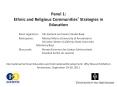 Panel 1: Ethnic and Religious Communities PowerPoint PPT Presentation