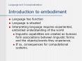 Language and Conceptualization Introduction to embodiment PowerPoint PPT Presentation