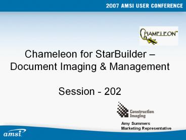 Chameleon for StarBuilder 