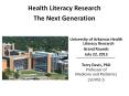 Health Literacy Research The Next Generation PowerPoint PPT Presentation