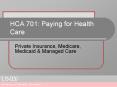 HCA 701: Paying for Health Care PowerPoint PPT Presentation