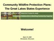 Community Wildfire Protection Plans: