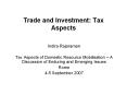 Trade and Investment: Tax Aspects PowerPoint PPT Presentation