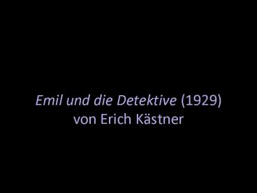Emil und die Detektive (1929) von Erich K