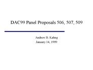 DAC99 Panel Proposals 506, 507, 509