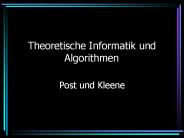 Theoretische Informatik und Algorithmen