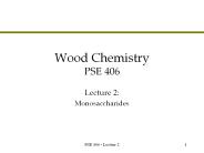 Wood Chemistry PSE 406